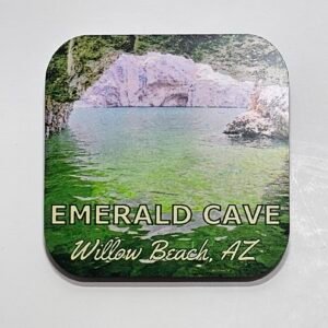 Emerald Cave Willow Beach Arizona magnet with bright green water and canyon