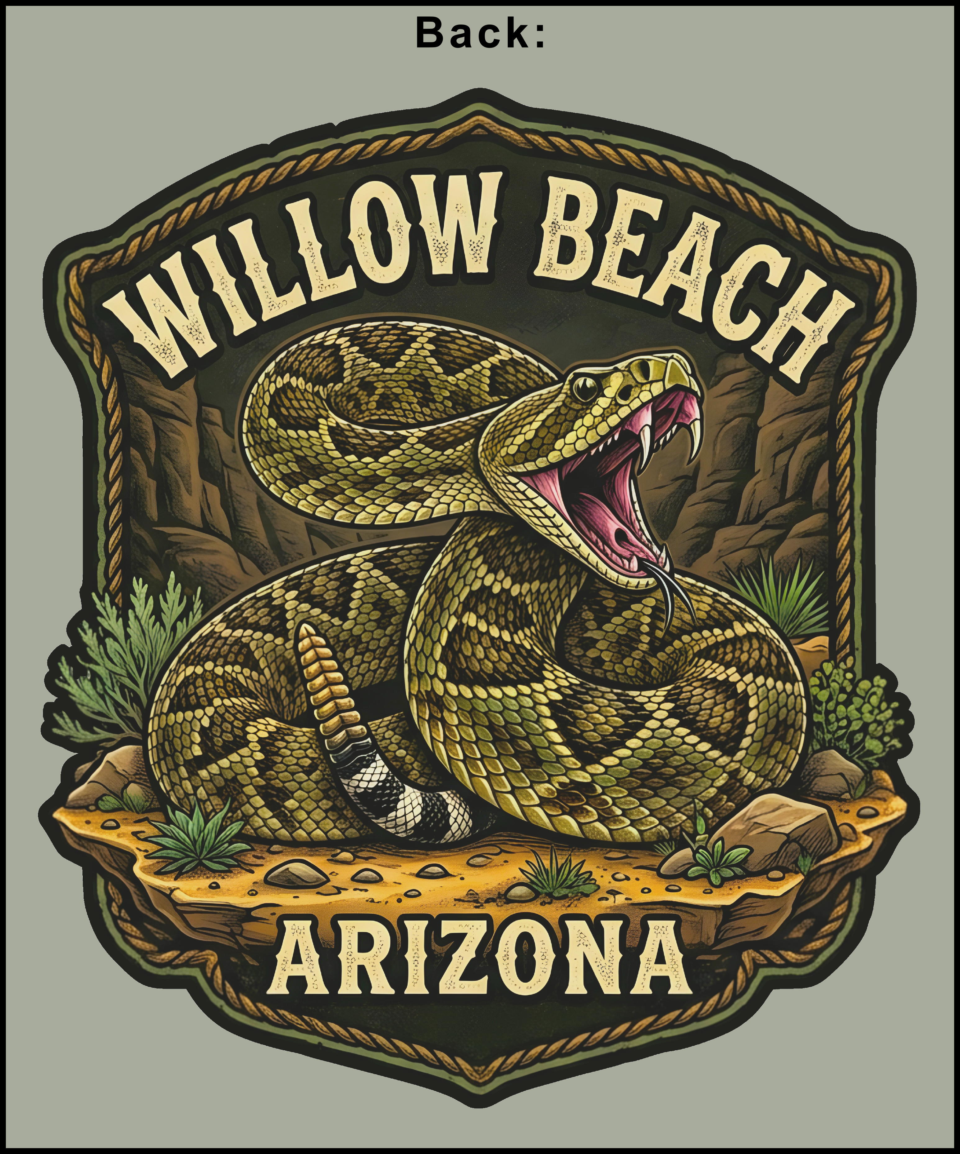 Willow Beach Rattlesnake UPF50+ Hooded Long Sleeve - Image 4