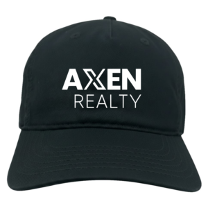 Black AXEN Realty Econscious EC7087 hat with white logo