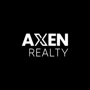 White AXEN Realty 5-inch vinyl decal